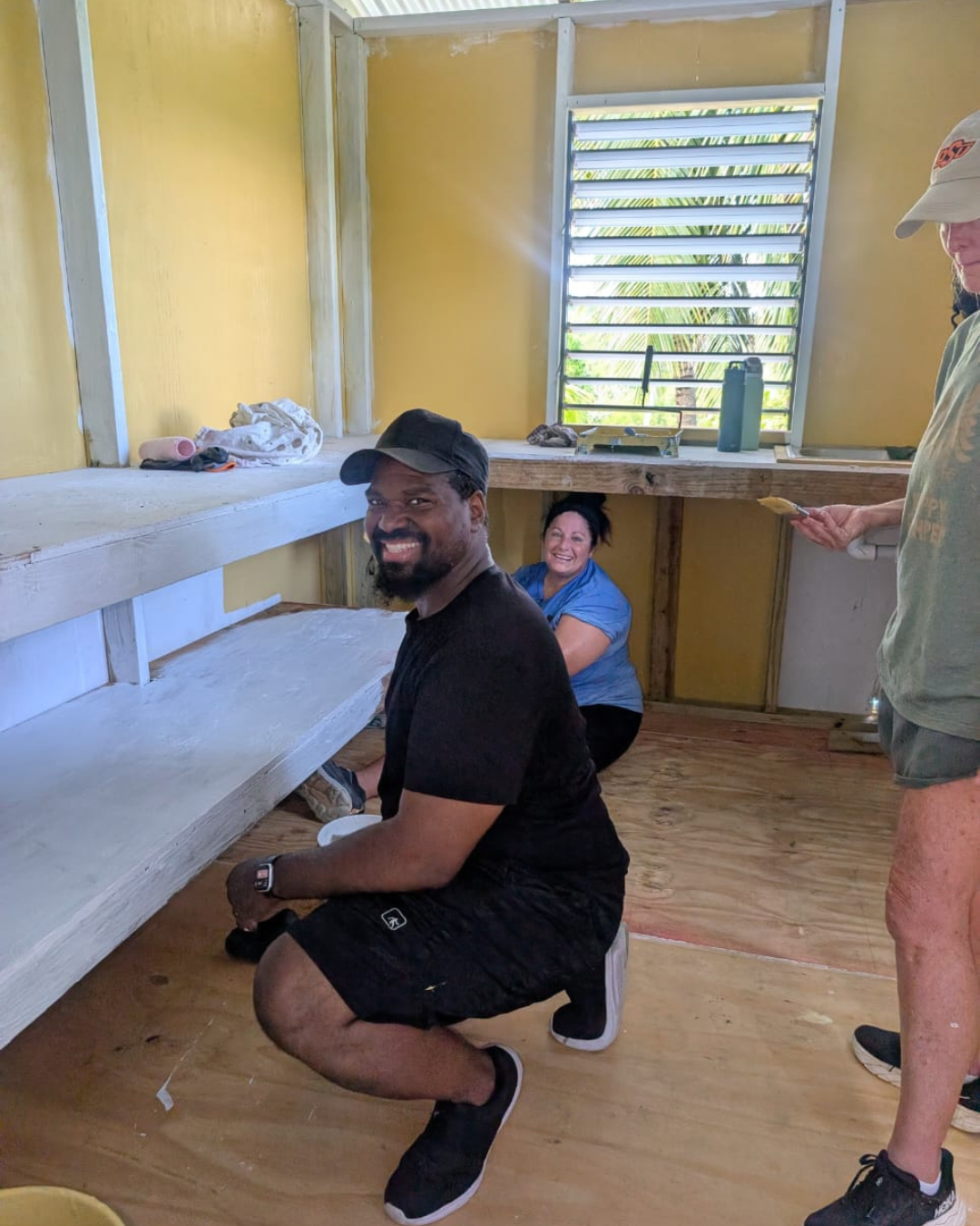 Painting the new kitchen for the Rhoden and Small Family Home