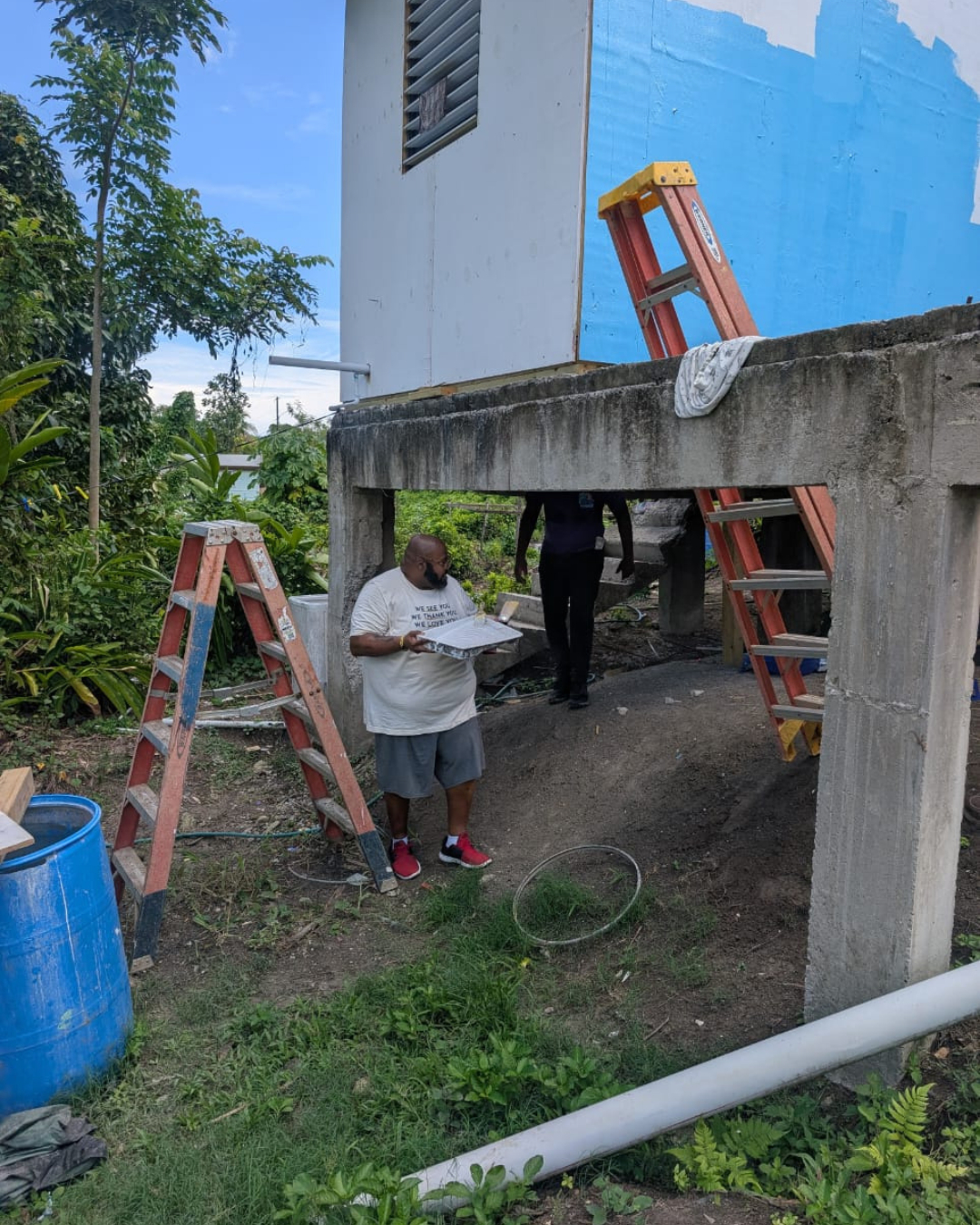 Painting the new kitchen for the Rhoden and Small Family Home