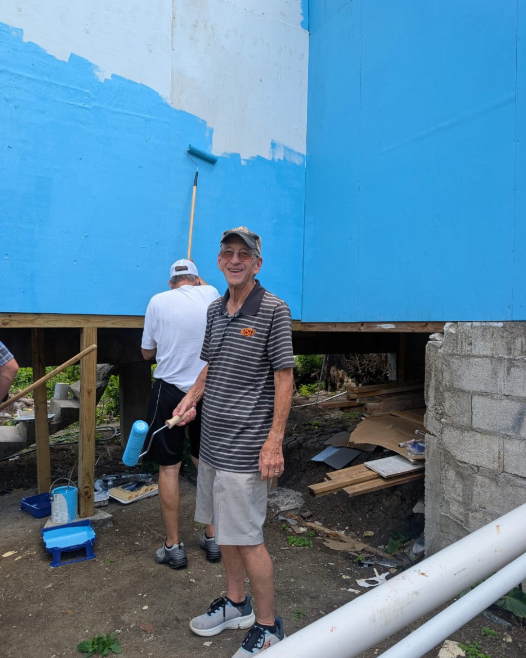 Painting the new kitchen for the Rhoden and Small Family Home